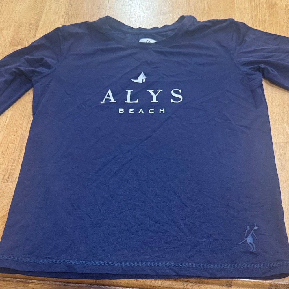 Alys Beach Navy Long Sleeve Swim Shirt/Rash guard.